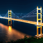 Prompt 1: Gwangandaegyo Bridge - Illuminated Night View**