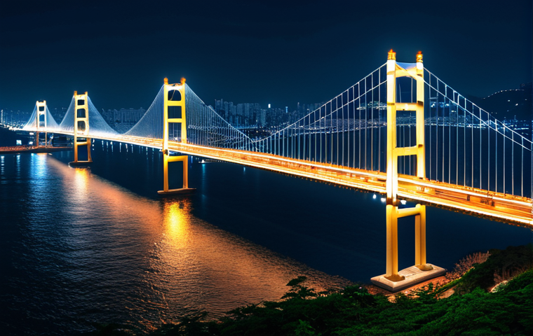 Prompt 1: Gwangandaegyo Bridge - Illuminated Night View**