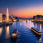 Home 6 야경을 활용한 여행지 홍보 - **Prompt 1: Enchanted Cityscape at Twilight**
A breathtaking panoramic view of a grand city at t...