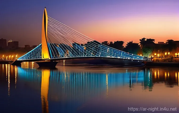 야경 속 자연과 도시의 조화 - **Prompt 2: Tranquil Urban Garden at Night**
    "A serene and beautifully lit urban garden in an Ar...